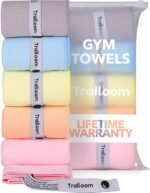 Microfiber Workout Towels - Quick Dry, Highly Absorbing, Odor-Free, for Women & Men - Gym Sweat Sports Towel for Hot Yoga, Tennis, Running, Exercise, Working Out, Camping, Set of 5 Pastel - Image 2