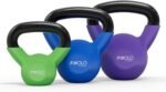 Mikolo Neoprene Coated Cast Iron Kettlebells 5-30LB Set, Solid Weight Set with Wide Grip Handle and Flat Bottom, Ideal for Full Body Strength Training at Home Gym - Image 2