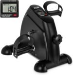 Mini Exercise Bike, AGM Under Desk Bike Pedal Exerciser Foot Cycle Arm & Leg Pedal Exerciser with LCD Screen Displays - Image 2