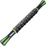 Muscle Roller Stick for Athletes - Deep Tissue Fascia Blaster & Roller Massager for Myofascial Pain Relief - Body-Building Apparatus (Green black-18 inch) - Image 2