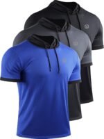 NELEUS Men's Dry Fit Performance Athletic Shirt with Hoods - Image 2
