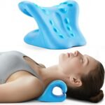 Neck Stretcher and Cervical Traction Device, Relaxer for TMJ Pain and Shoulder Pain Relief, Cervical Traction Device Pillow, Spine and Neck Corrector(Blue) - Image 2