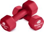 Neoprene Coated Workout Dumbbells set of 2 – Anti Roll, Non Slip with Smooth Grip Fitness & Exercise Dumbbells – Hexagon Shaped Hand Weights for Women & Men – Best Choice for Gyms & home use - Image 2