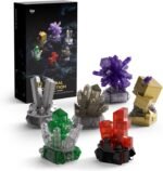 Nifeliz Geology Rock Collection Building Set for Adults, 6 Different Kinds of Gemstone Model Toys, Creative Desk Decoration & Fun Gift for Mineral Lovers (616PCS, NF10306) - Image 2