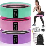 Non-Slip Fabric Resistance Bands for Working Out, Loop Exercise Bands for Booty Leg, Butt, Glute, Stretch Workout Bands for Women & Men, Hip Elastic Bands for Home Gym Fitness, Yoga, Pilates - Image 2