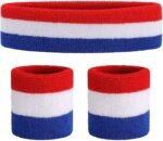 ONUPGO Sweatband Set Sports Headband Wristband Set Sweatbands Terry Cloth Wristband Wrist Sweatband Headbands Moisture Wicking Sweat Absorbing Head Band - Image 2