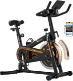 OWLSKY Exercise Bike with APP, Magnetic Resistance Indoor Cycling Bike, 300 lbs Capacity Quiet Stationary Bike for Home Gym Cardio Workout, Adjustable Seat & Tablet Holder - Image 2