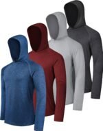 OYGSieg Men's Athletic Hoodies Long Sleeve Fishing Shirts for Men UPF 50+ SPF UV Sun Protection Shirts Rash Guards - Image 2