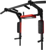 OneTwoFit Multifunctional Wall Mounted Pull Up Bar Chin Up bar Dip Station for Indoor Home Gym Workout, Power Tower Set Training Equipment Fitness Dip Stand Supports to 440 Lbs OT126 - Image 2