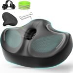 Oversizd Bike Seat, Noseless Wide Bicycle Seats for Comfort Men & Wowen, Extra Large Exercise Bike Seats Cushion Fits Peloton Spin, Comfortable Saddle with Soft Memory Foam Padded - Image 2