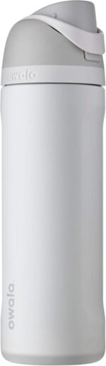 Owala FreeSip Insulated Stainless Steel Water Bottle with Straw, BPA-Free Sports Water Bottle, Great for Travel, 24 Oz, Shy Marshmallow - Image 2