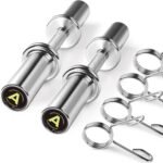 Pair of 16" Olympic Dumbbell Handles, Loadable Dumbbell Bars for 2-inch Olympic Weight Plates Great for Home Gym Strength Training, Weight Bars with 2 Pair of Spring Collars - Image 2