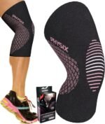 Physix Gear Knee Compression Sleeve for Men & Women - Best Compression Knee Brace for Walking, Running, Gym, Basketball, Weightlifting,Workout, Sports - Knee sleeves Support Compression & Stability - Image 2