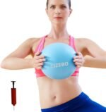 Pilates Ball 8 inch, Small Exercise Ball for Between Knees with Needle Pump for Core Workout & Physical Therapy Yoga PT - Image 2