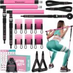 Pilates Bar Kit with Resistance Bands, Multifunctional Pilates Bar for Women & Men with Heavy-Duty Metal Adjustment Buckle, Pilates Home Equipment for Full BodyWorkouts - Image 2