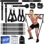Pilates Bar Kit with Resistance Bands for Working Out, 210lbs Heavy Resistance Bands with Handles, Pilates Equipment with Resistance Band Bar for Men Women, at Home Gym Full Body Workout Equipment - Image 2