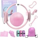 Pilates Kit Pilates Ring Pilates Set Pilates Ball Set Magic Circle Hoop with 3 Resistance Bands Yoga Strap for Home Workouts for Beginners - Image 2