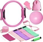 Pilates Kit for Home Workouts, Pilates Essentials Kit for Women, Better Me Pilates Kit,Pilates Equipment with 14.5"Pilates Ring Set,9" Yoga Ball,Cooling Towel,6 Pilates Resistance Bands for Stretching - Image 2