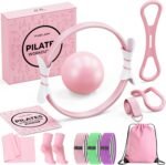 Pilates Ring Set for Women, Home Workout Pilates Equipment with Resistance Bands, 14'' Magic Circle, Mini Ball, Pilates Starter Kit for Strength, Toning and Flexibility - Image 2
