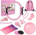 Pilates Ring Set for Women – Home Pilates Equipment Kit with 12.5" Pilates Ring,Mini Ball,5 Resistance Bands, Sliders & Grip Socks – Complete Starter Set for Toning,Strength & Flexibility - Image 2