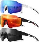 Polarized Sport Sunglasses for Men and Women, Lightweight TR90 Sun Glasses with UV Protection for Cycling Running - Image 2