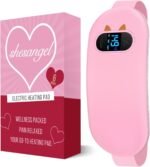 Portable Heating Pad for Period Cramps: Cordless Menstrual Heating Pad with 6 Heat Levels and 6 Massage Modes, 3s Fast Heating Gift for Women and Girl(Pink) - Image 2