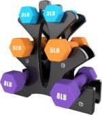 Portzon Weights Dumbbells Set with Various Color and Weights and Compatible, 1-15 LB, Anti-Slip, Anti-roll, Hex Shape - Image 2