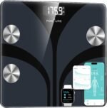 Posture Scale for Body Weight, Digital Bathroom Smart Scale, 13 Body Composition Analyzer Sync Weight Scale BMI Health Monitor Sync Apps 400lbs - Black - Image 2
