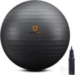 Primasole Exercise Ball for Balance Stability Fitness Workout Yoga Pilates at Home Office & Gym Birthing Ball for Pregnancy, Office Ball Chair - Image 2