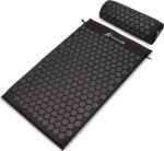 ProsourceFit Acupressure Mat and Pillow Set for Back/Neck Pain Relief and Muscle Relaxation, Large - Black/Black - Image 2