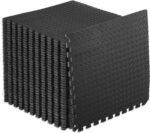 ProsourceFit Puzzle Exercise Mat ½ in, EVA Interlocking Foam Floor Tiles for Home Gym, Mat for Home Workout Equipment, Floor Padding for Kids, Black, 24 in x 24 in x ½ in, 144 Sq Ft - 36 Tiles - Image 2