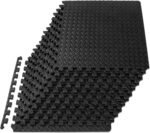 ProsourceFit Puzzle Exercise Mat ½ in, EVA Interlocking Foam Floor Tiles for Home Gym, Mat for Home Workout Equipment, Floor Padding for Kids, Black, 24 in x 24 in x ½ in, 48 Sq Ft - 12 Tiles - Image 2