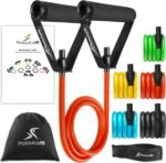 ProsourceFit Single Stackable Resistance Bands with Door Anchor and Exercise Guide, 8-12 LB, Heavy Duty Fitness Tube for Full-Body Exercises and Home Workouts - Image 2