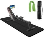 Rowing Machine Mat 96" x 30" with Storage Bag and Sports Towel,Treadmill Mat for Carpet & Hardwood Floors,Rower Mat,Elliptical Mat,Bike Mat,Gym Exercise Equipment Mat,Fitness Equipment Mat - Image 2