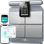 RunStar Scale for Body Weight and Fat Percentage, 8-Electrodes Precision Digital Smart Scale for BMI 28 Body Composition Measurement, Silver Bathroom Smart Scales with Large Display - Image 2