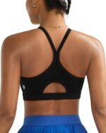 Running GIRLSports Bra for Women,Y Back Molded Cup Medium Impact Sports Bras for Women with Sewn in Pads - Image 2