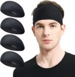 Running Headbands for Men（4 or 6 Pack, Mens Stretchy Headband for Football,Cycling,Basketball,Yoga,Fitness Workout Unisex Quick-Dry Sweatband - Image 2
