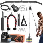 SERTT Cable Pulley System Gym, Power Rack Pulley Attachment with 2-in-1 LAT Pull Down Bar and Upgraded Loading Pin,Used for Triceps Pulldown, Biceps, Back, Shoulder - Image 2