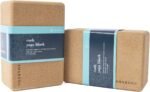 SNAKUGA Cork Yoga Block 2 Pack for Pilates, 4'' or 3'' Non-Slip & High Density Blocks for Meditation, Fitness and Stretching, Supportive and Flexibility Brick for Improve Poses Balance - Image 2