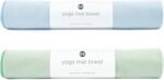 S&T INC. Yoga Mat Towel, Quick Dry Towel, Soft and Absorbent for Gym, Pilates, and Hot Yoga Mat, 2 Pack, 26.5 inches x 72 inches, Microfiber, Blue & Sage Green - Image 2