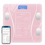 Scale for Body Weight-Body Fat Scale-Smart Bluetooth Bathroom Scale-Weight Scale and Digital Scale for Body Fat and Weight Loss Management,with App Body Scale Pink ，USB Charging,Max396lb/180kg - Image 2