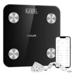 Scale for Body Weight, Digital Smart Bathroom Weight Scale with BMI, Body Fat, Muscle Mass, Accurate 20 Body Composition Scale, 10.2" Compact Platform with APP, 400lb, Black - Image 2