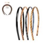 Scunci by Conair Effortless Beauty Skinny headband -plastic Headbands for Women and Men - hair accessories for women - Neutral Colors - 4 Count - Image 2
