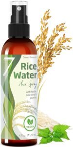 Seven Minerals, NEW Fermented Rice Water for Hair Growth - Blended with Nettle, Aloe Vera & Jasmine - Vegan Non-Greasy Rice Water Spray - Thicker, Longer, Softer Hair for Women & Men (4 fl oz) - Image 2