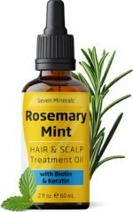 Seven Minerals Rosemary Oil for Hair Growth, Infused with Biotin, Keratin, Mint, and Natural Strengthening Oils for Men & Women, 2 fl oz - Image 2