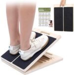 Slant Board for Calf Stretching, 5 Angle Portable Adjustable Calf Wooden Stretch Board with Training Poster, 300lb Weight Capacity for Ankle Heel Feet Leg Knees Physical Therapy Equipment - Image 2