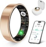 Smart Health Ring, Featuring Stress and Sleep Monitoring Functions, Compatible with iOS and Android, Waterproof Fitness Tracker for Women & Men, No Subscription Fee. (Rose Gold, 9) - Image 2