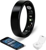 Smart Ring - Free SpO2 Sleep Tracker | No Subscription | IP68 Waterproof Fitness Tracker | 24/7 Activity Monitor | Step Counter & Tracking | Sleep & Workout Accessory Black 10 - Image 2