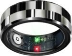 Smart Ring Health Tracker, Sleep Tracker Ring with Heart Rate, Waterproof Fitness Ring for Activity Monitoring/Steps/Distance/Calories,Air Gestures,Up to 7Day Battery,for iOS Android(Stylish Black#10) - Image 2