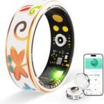Smart Ring Health Tracker, for men and women, equipped with heart rate monitor, sleep tracker, 8 exercise modes, step counter, 5-7 days battery life, no subscription fee, IP68 waterproof R18 (9) - Image 2